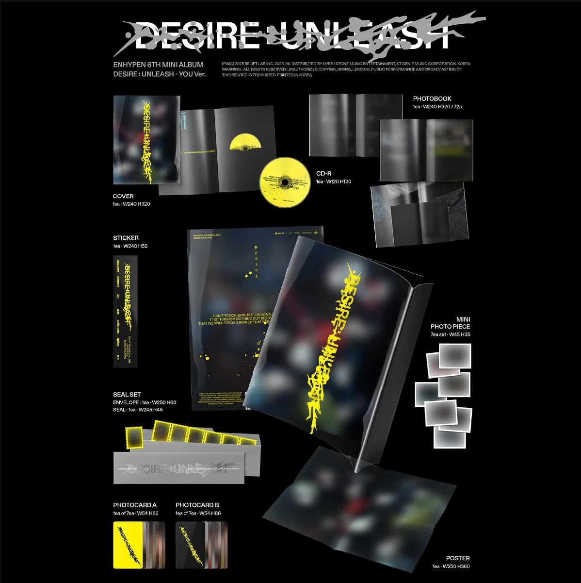 K-POP・アジア ENHYPEN 6TH MINI ALBUM DESIRE: UNLEASH Amazon.com: EN-HYPEN DESIRE : UNLEASH 6th Mini Album [ENGENE